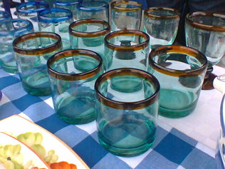 Vasos vidrio soplado